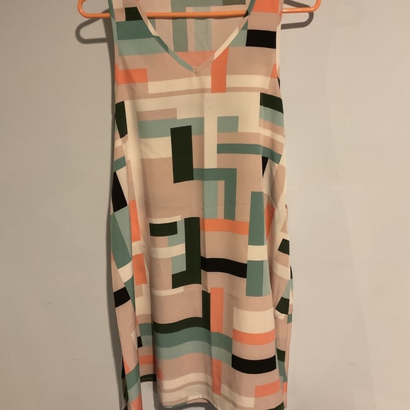 EMERY ROSE SIZE SMALL GEOMETRIC PATTERN DRESS - Picture 2 of 3